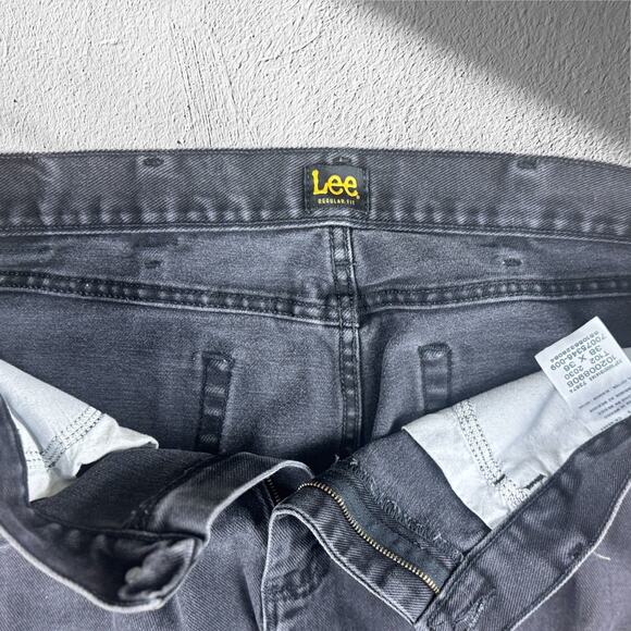 LEE Black Jeans Regular Fit Men's W38xL36 - Picture 3 of 5